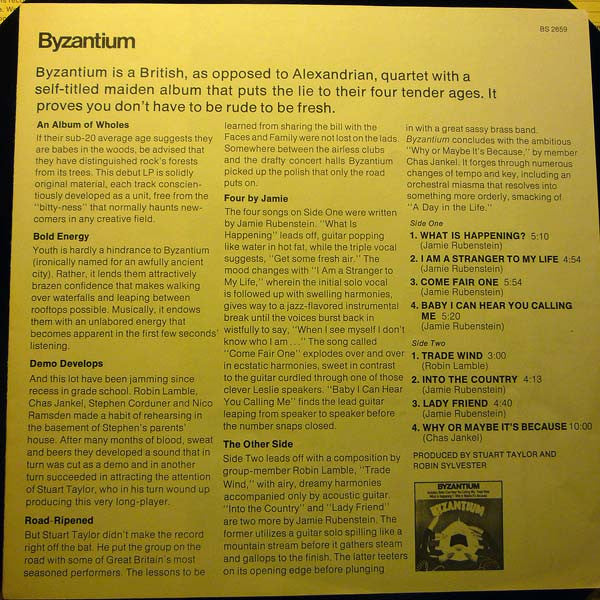Byzantium (2) : Byzantium (LP, Album, Promo)