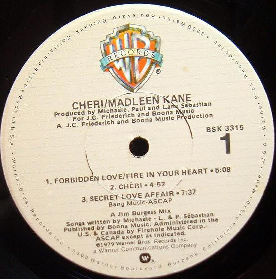 Madleen Kane : Cheri (LP, Album, P/Mixed, Win)
