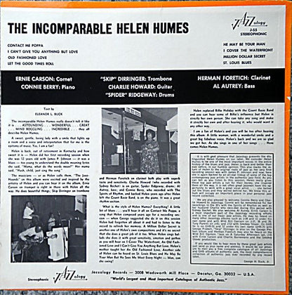 Helen Humes : The Incomparable Helen Humes (LP, Album)