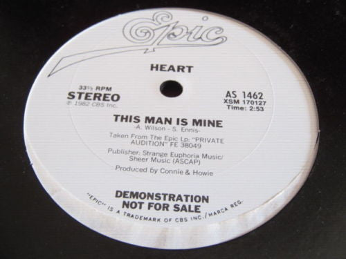 Heart : This Man Is Mine (12", Promo)