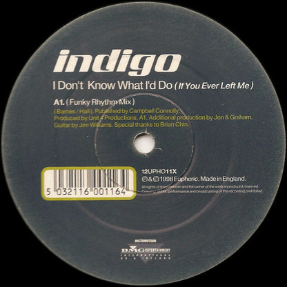 Indigo (12) : I Don't Know What I'd Do (If You Ever Left Me) (12")