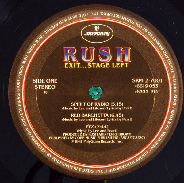 Rush : Exit...Stage Left (2xLP, Album, 18)