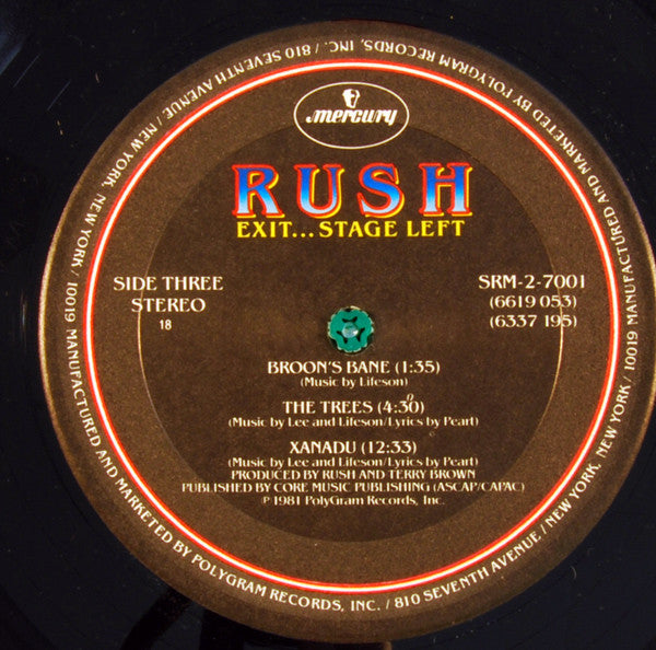 Rush : Exit...Stage Left (2xLP, Album, 18)