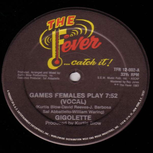 Gigolette : Games Females Play (12")