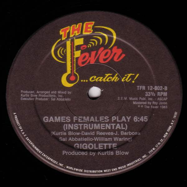 Gigolette : Games Females Play (12")