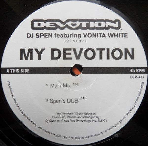 DJ Spen Featuring Vonita White : My Devotion (12")
