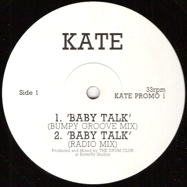 Kate (7) : Baby Talk (12", Promo)