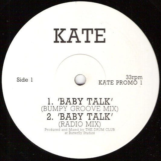 Kate (7) : Baby Talk (12", Promo)