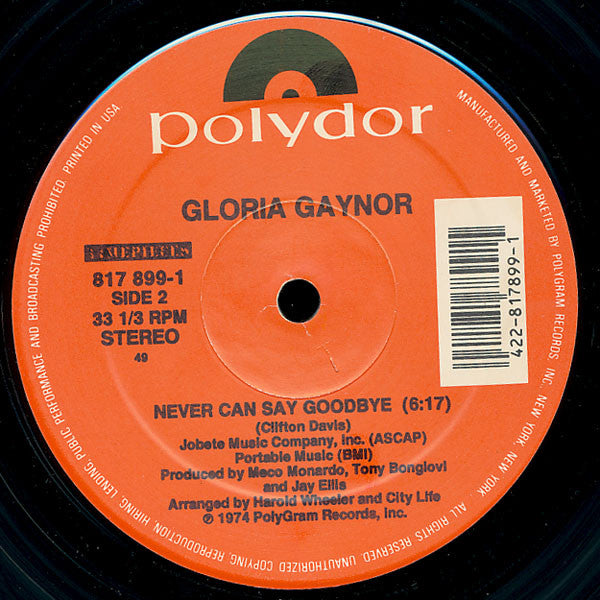 Gloria Gaynor : I Will Survive / Never Can Say Goodbye (12", RE)
