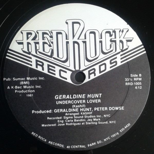 Geraldine Hunt : It Doesn't Only Happen At Night (12", Single)