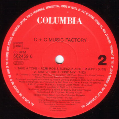 C + C Music Factory : Robi-Rob's Boriqua Anthem (12")