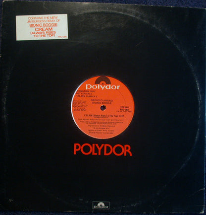 Gregg Diamond, Bionic Boogie : Cream (Always Rises To The Top) / Chains (12", Promo)