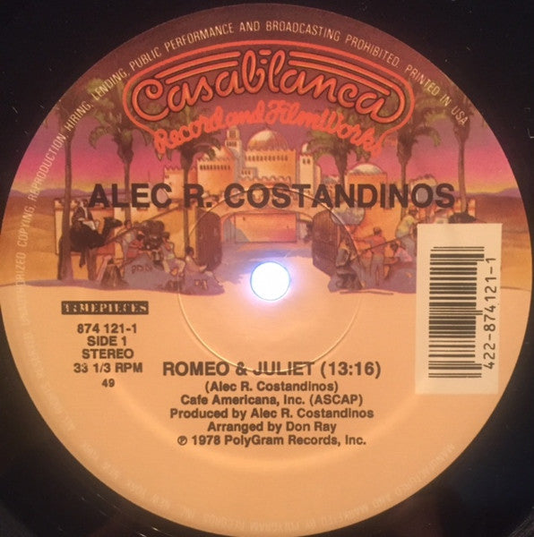 Alec R. Costandinos / Patrick Juvet : Romeo & Juliet / I Love America (12", RE)