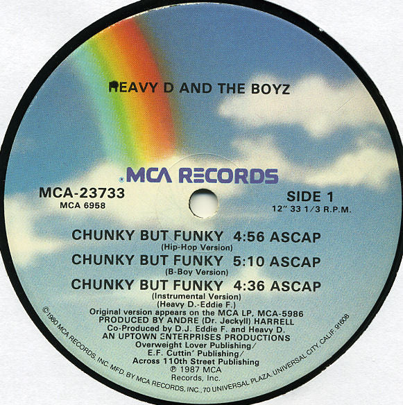Heavy D & The Boyz* : Chunky But Funky / On The Dance Floor (12", Single)