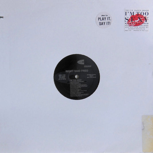 Right Said Fred : I'm Too Sexy (12", Single, Promo)