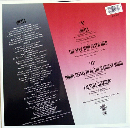 Elton John : Nikita (12", Single, Ltd)