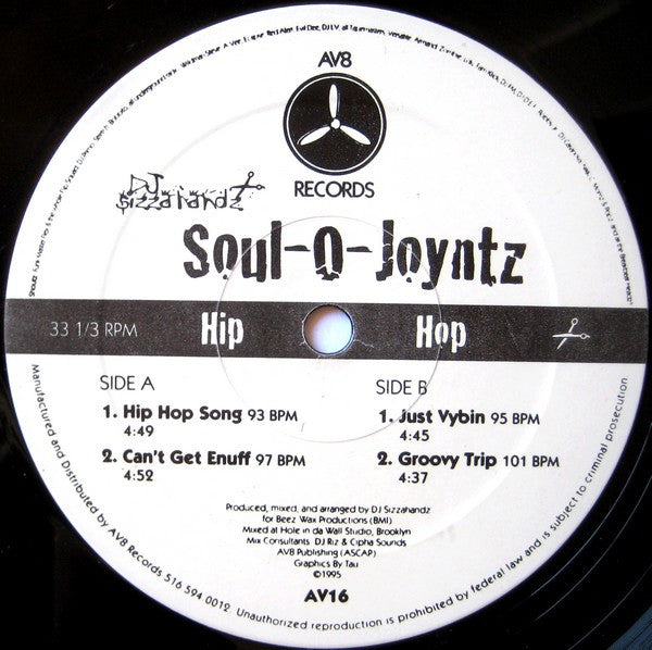 DJ Sizzahandz : Soul-O-Joyntz (12")