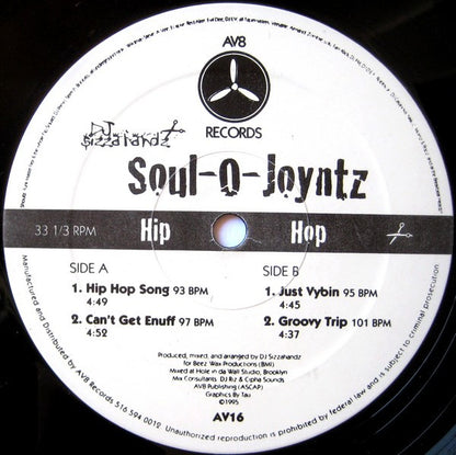 DJ Sizzahandz : Soul-O-Joyntz (12")