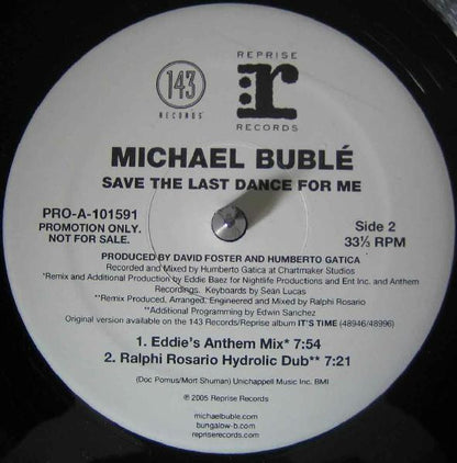 Michael Bublé : Save The Last Dance For Me (12", Promo)