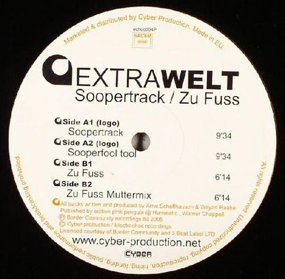 Extrawelt : Soopertrack / Zu Fuss (12", Ltd, Promo)