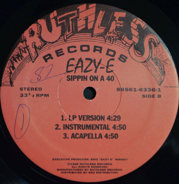 Eazy-E : Creep N Crawl / Sippin On A 40 (12")