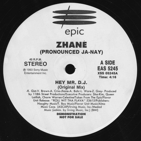 Zhané : Hey Mr. D.J. (12", Promo)