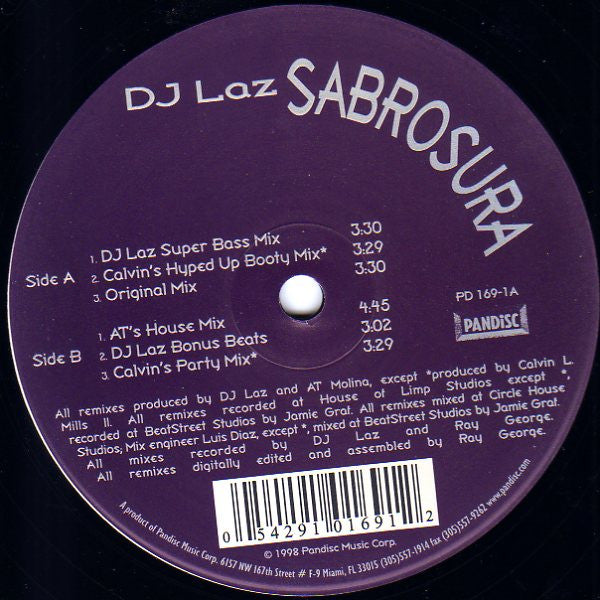 DJ Laz : Sabrosura (12")