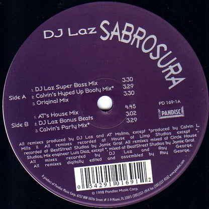 DJ Laz : Sabrosura (12")