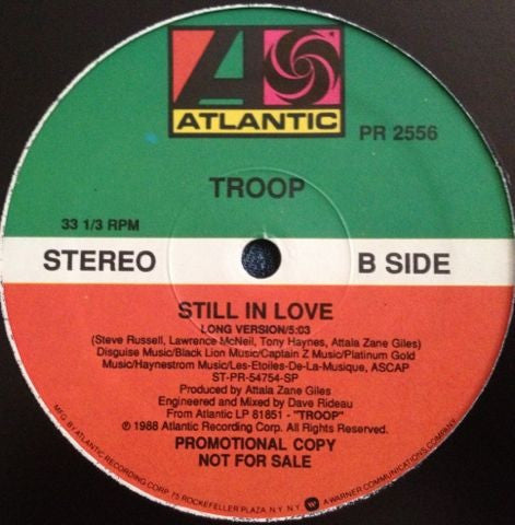Troop (3) : Still In Love (12", Promo)