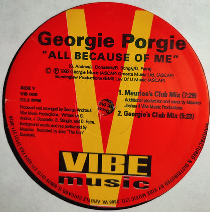 Georgie Porgie : All Because Of Me (2x12")