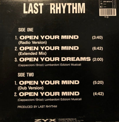 Last Rhythm : Open Your Mind (12")