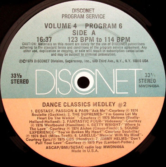 Various : Volume 4 Program 6 (2x12", P/Mixed)