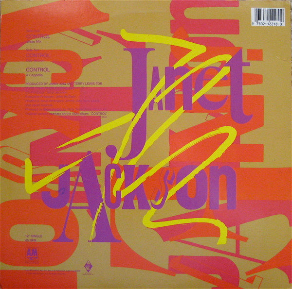 Janet Jackson : Control (Video Mix: Soundtrack To The Video Of Control) (12", Single)
