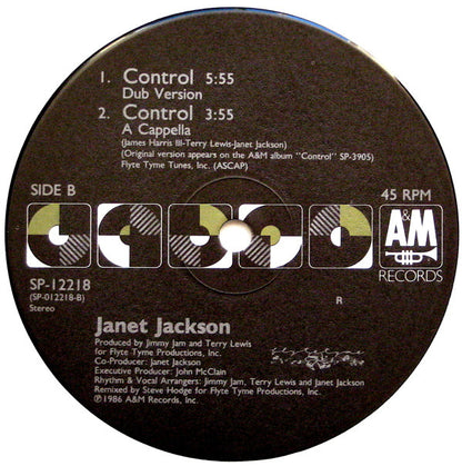 Janet Jackson : Control (Video Mix: Soundtrack To The Video Of Control) (12", Single)