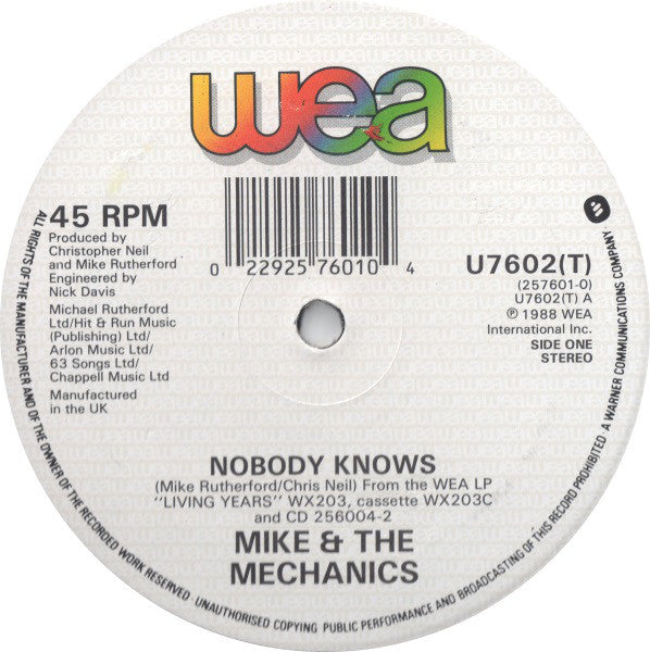 Mike + The Mechanics* : Nobody Knows (12")
