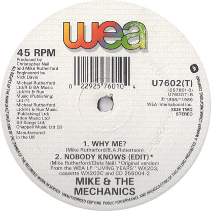 Mike + The Mechanics* : Nobody Knows (12")