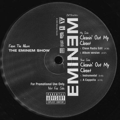 Eminem : Cleanin' Out My Closet (12", Promo)