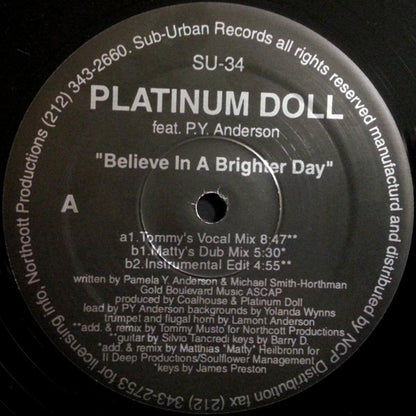 Platinum Doll Feat Pamela Anderson : Believe In A Brighter Day (2x12")
