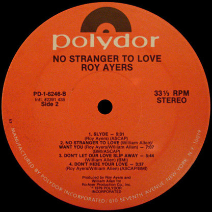 Roy Ayers : No Stranger To Love (LP, Album, 53)