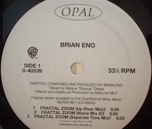 Brian Eno : Fractal Zoom (12")