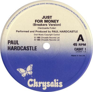 Paul Hardcastle : Just For Money (For Breakers Only) (12", Single, Ltd)