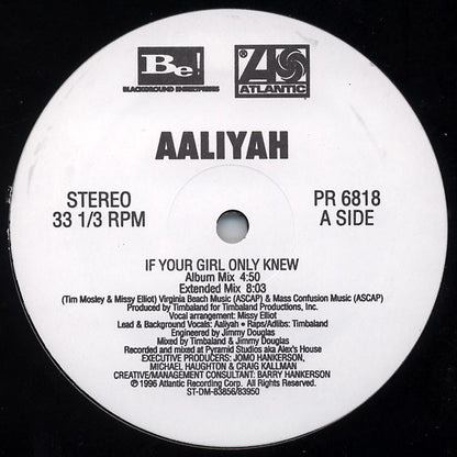 Aaliyah : If Your Girl Only Knew (12", Promo)