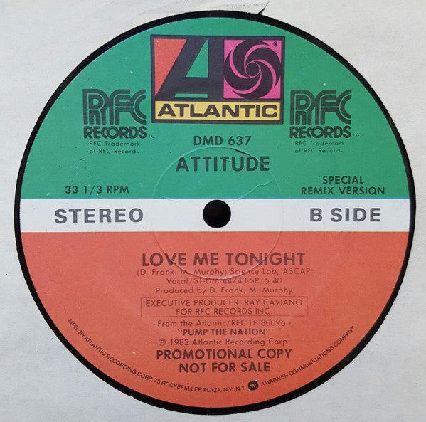 Attitude : Love Me Tonight (12", Promo)