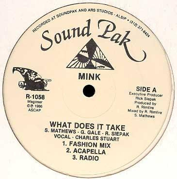 Mink : What Does It Take (12")