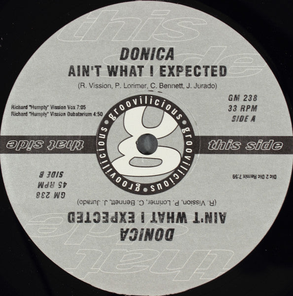 Donica* : Ain't What I Expected (2x12", Single)