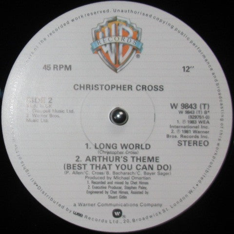 Christopher Cross : All Right (12")