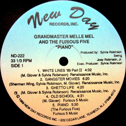 Grandmaster Melle Mel & The Furious Five : Piano (LP, Album)