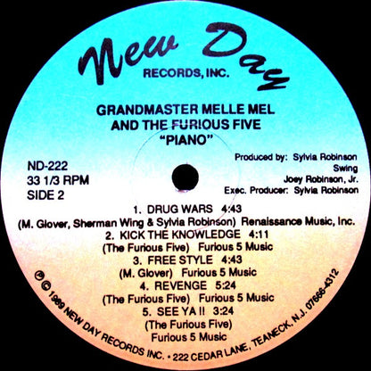 Grandmaster Melle Mel & The Furious Five : Piano (LP, Album)
