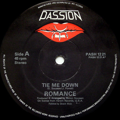 Romance (3) / The Simon Orchestra : Tie Me Down (12")