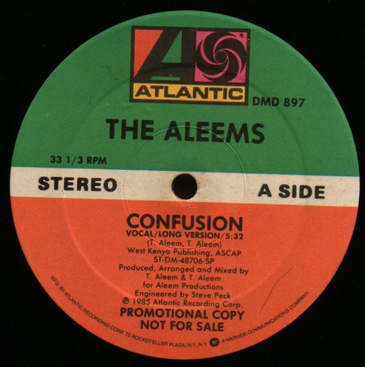 Aleem : Confusion (12", Promo)